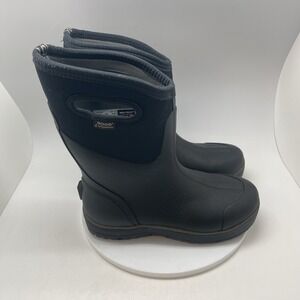 Bogs Boots Mens 8 Classic Ultra Mid Black Insulated Waterproof Winter Snow Shoes